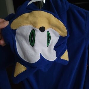 Sonic The Hedgehog Blue Character Hooded Onesie